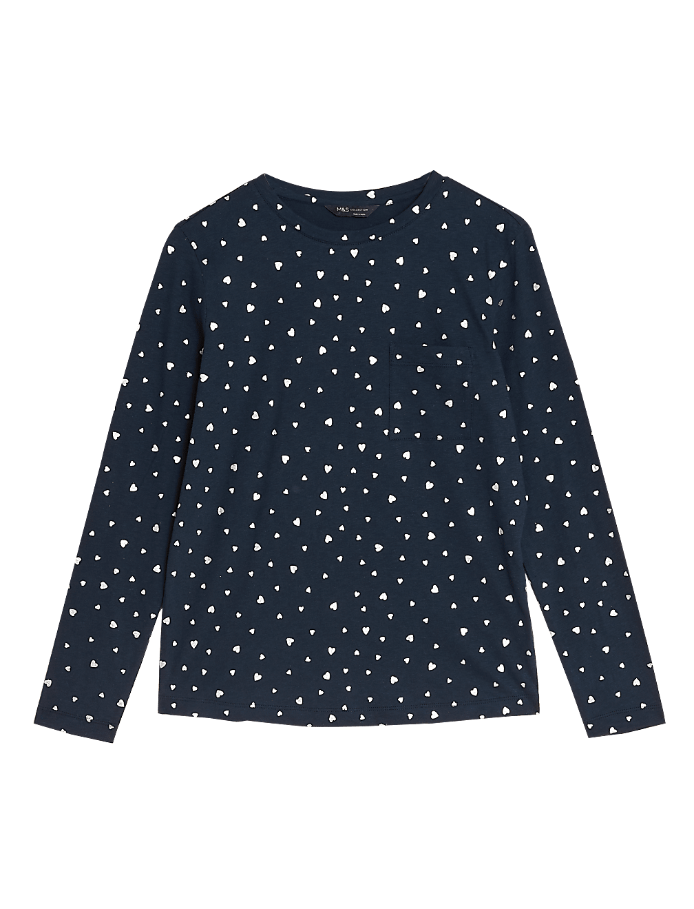 Pure Cotton Foil Print Pocket T-Shirt