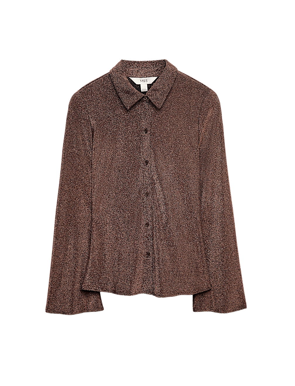 Sparkly Fitted Flute Sleeve Shirt