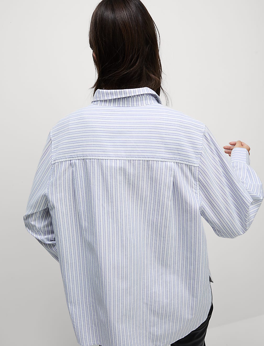Pure Cotton Striped Collared Shirt