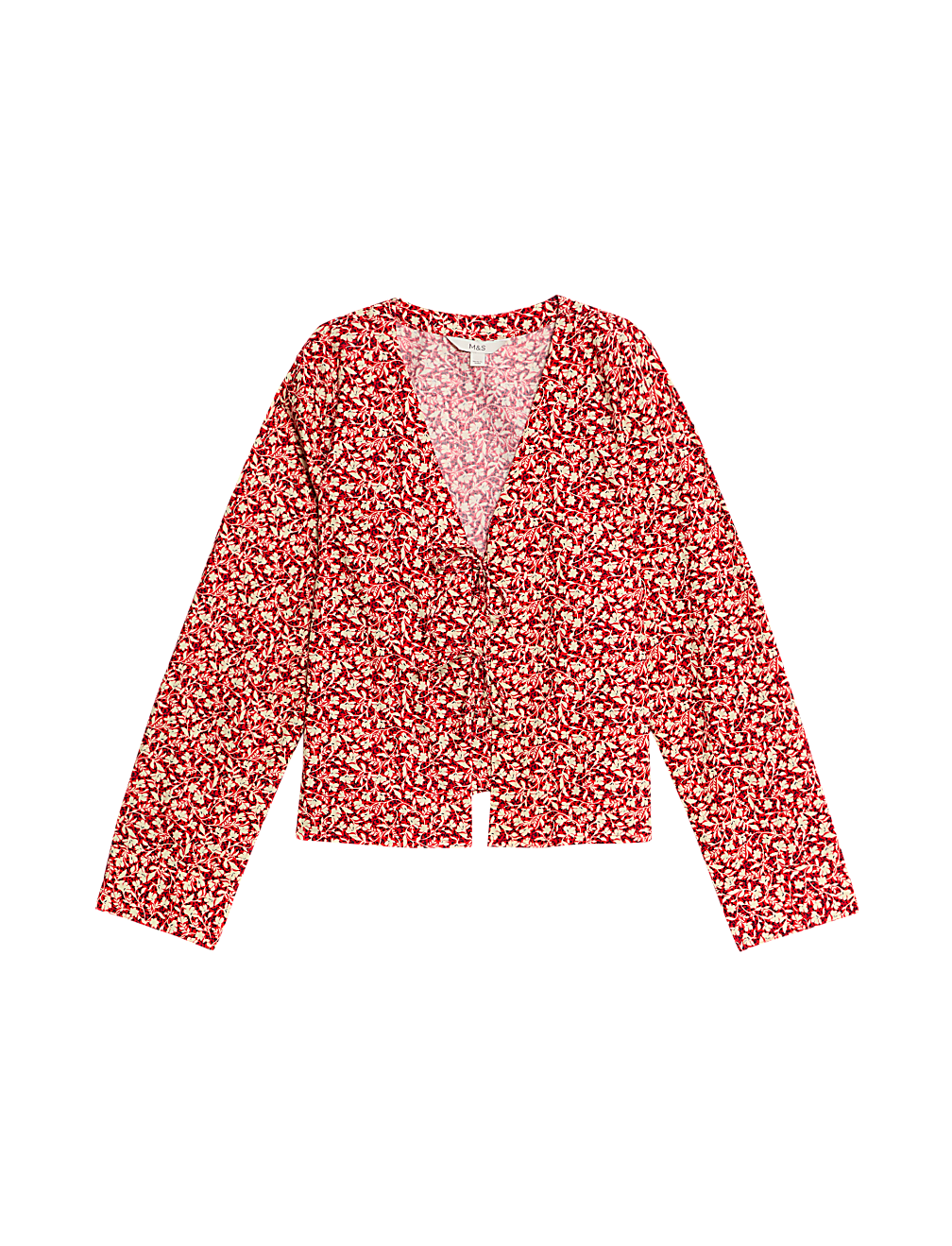 Pure Cotton Printed Tie Front Top