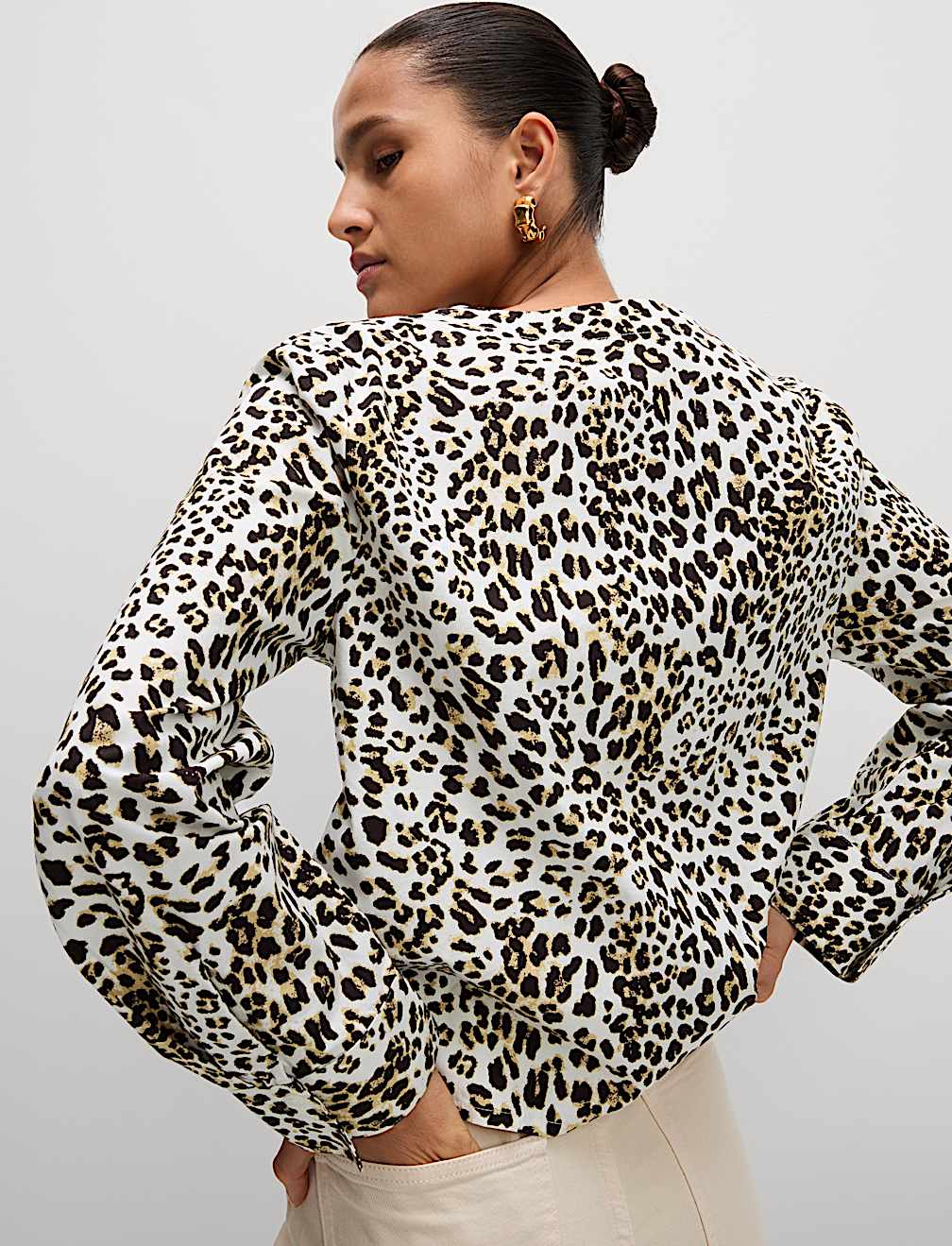 Pure Cotton Printed Tie Front Top