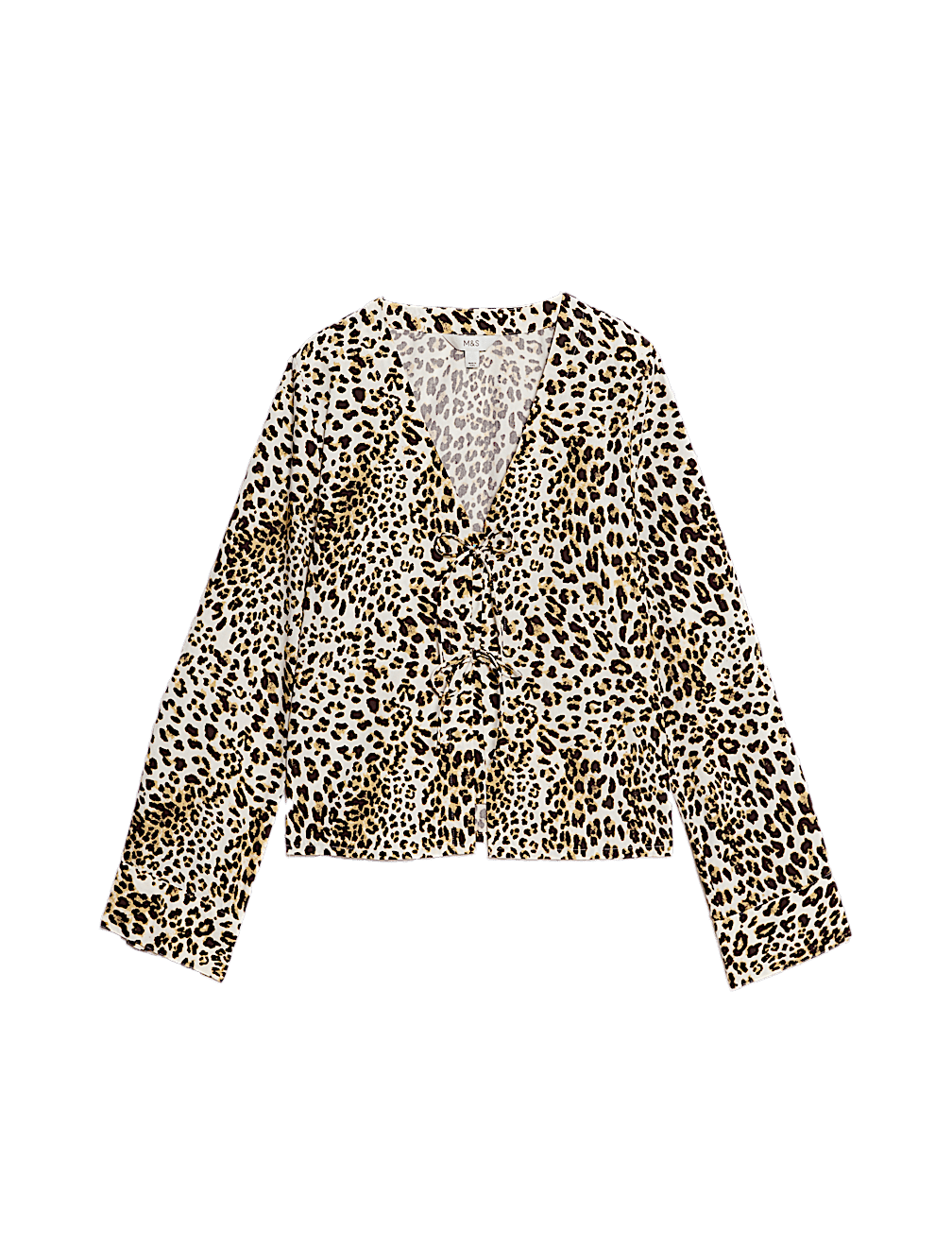Pure Cotton Printed Tie Front Top