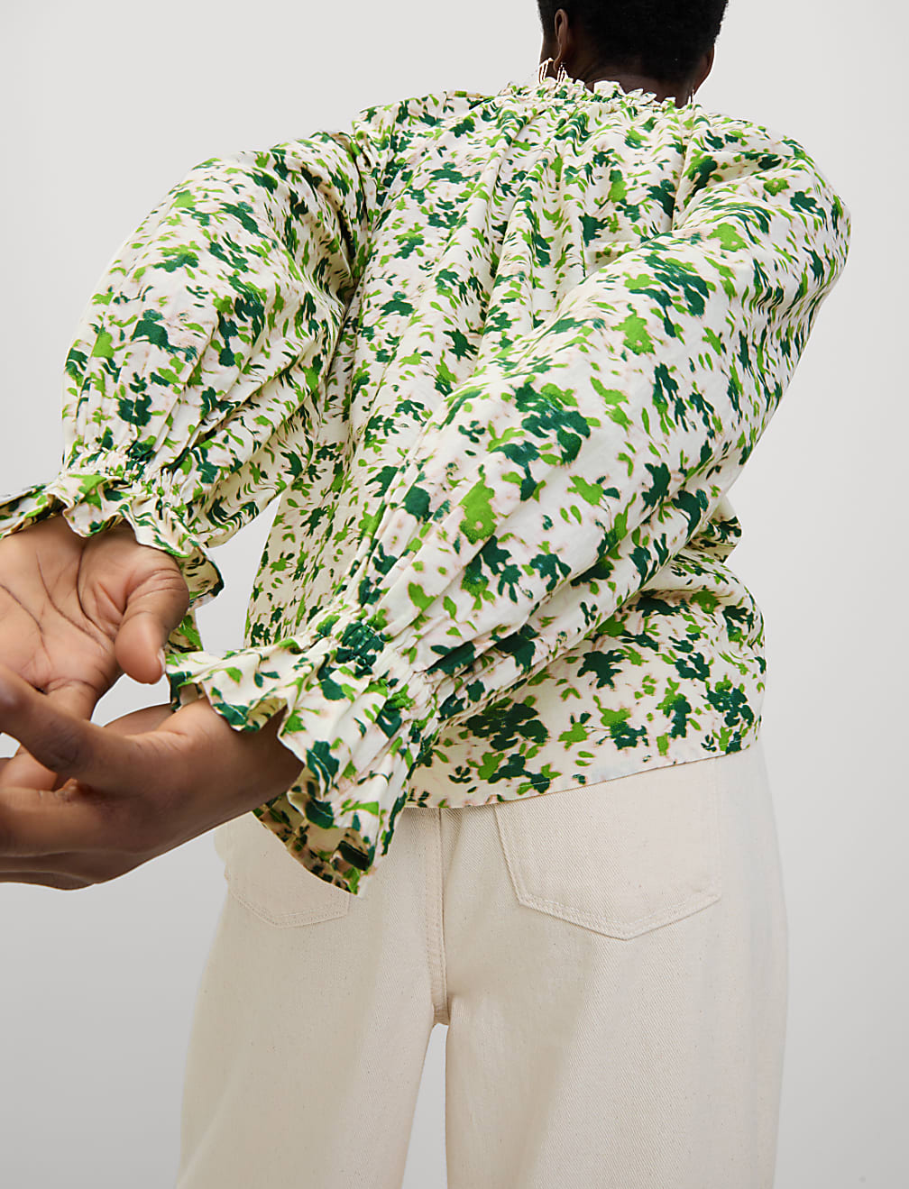 Pure Cotton Floral Printed Blouse