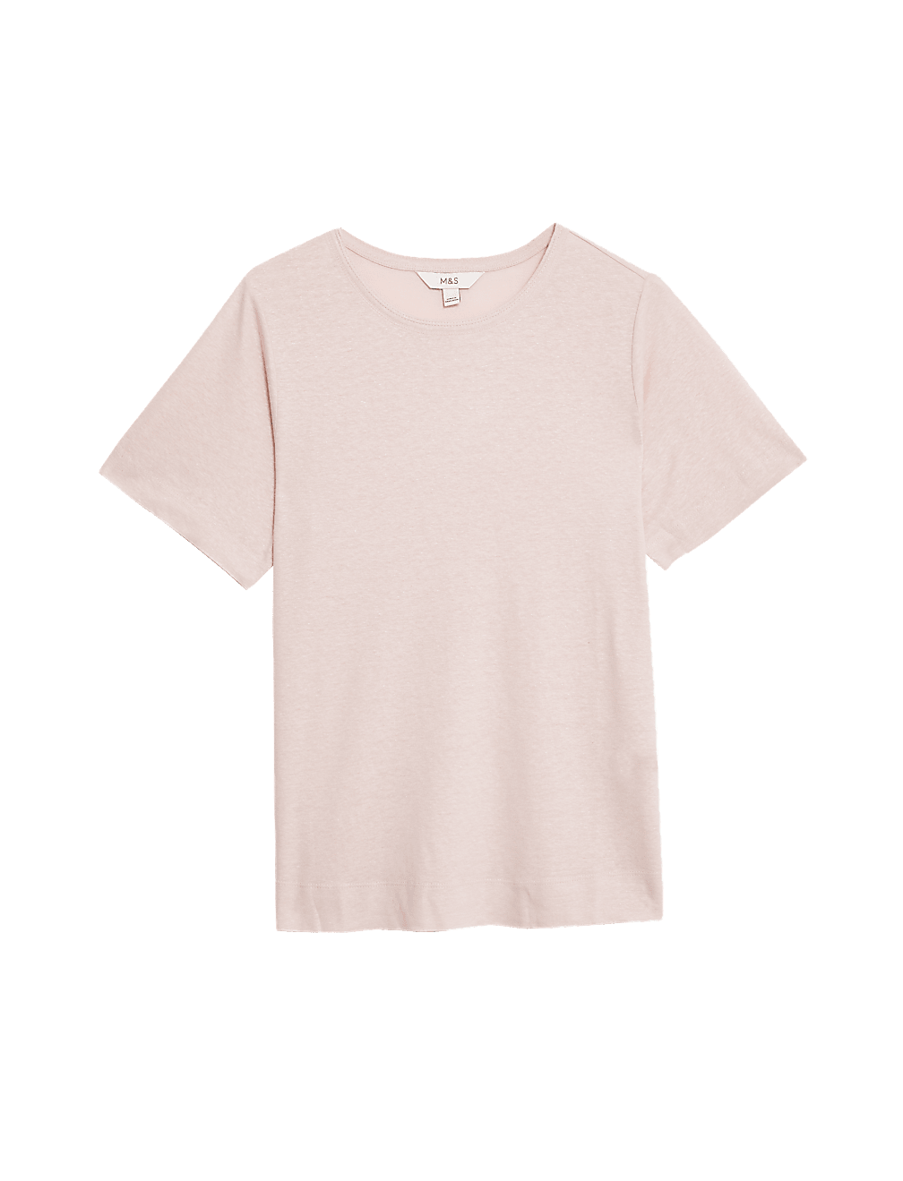 Linen Blend Crew Neck Top