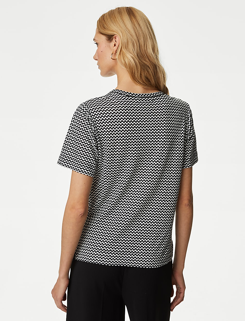 Linen Blend Printed Top