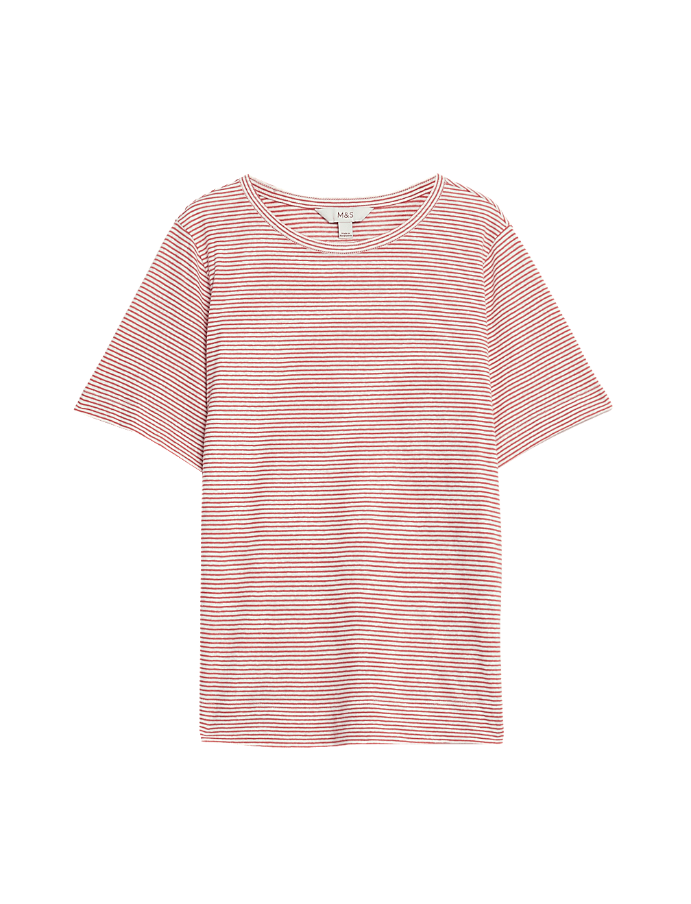 Linen Blend Striped T-Shirt
