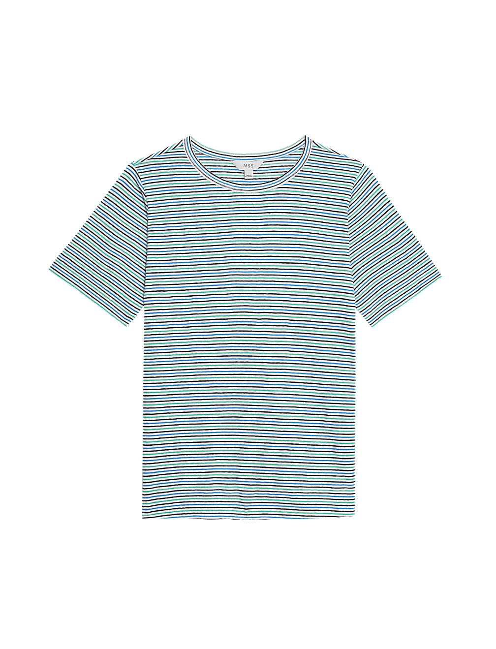 Linen Blend Striped T-Shirt