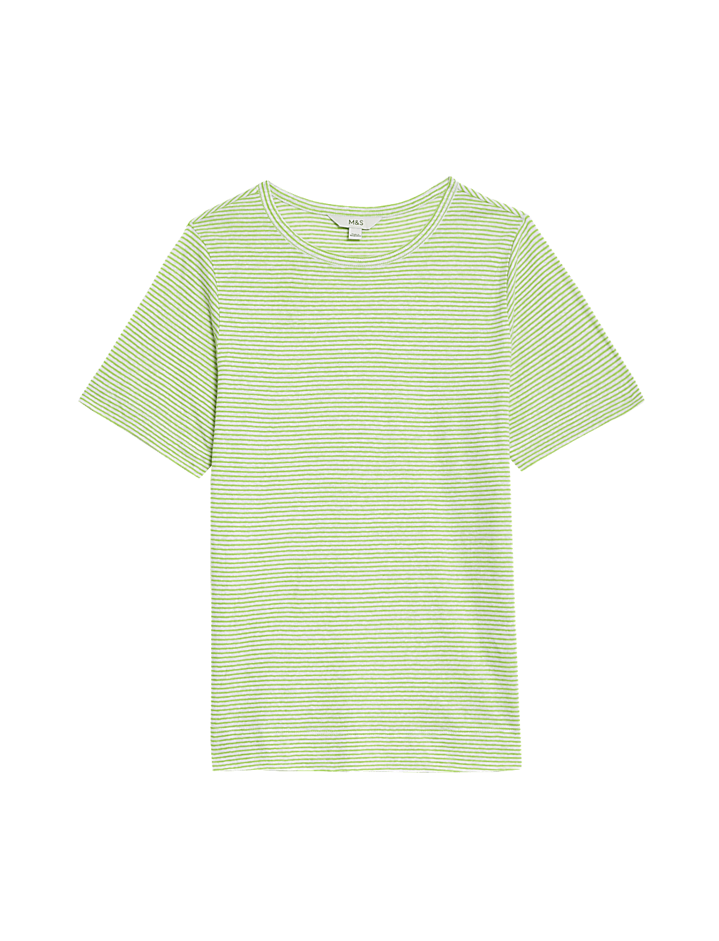 Linen Blend Striped T-Shirt