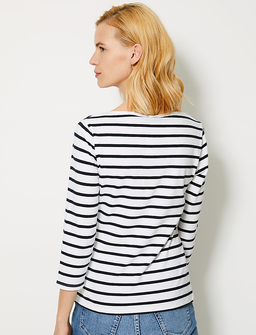 Cotton Rich Striped Fitted T-Shirt