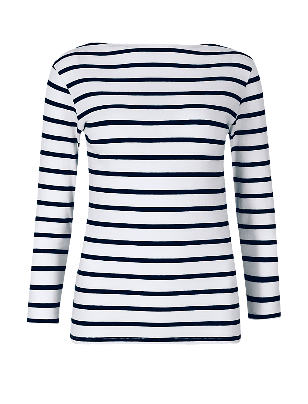Cotton Rich Striped Fitted T-Shirt