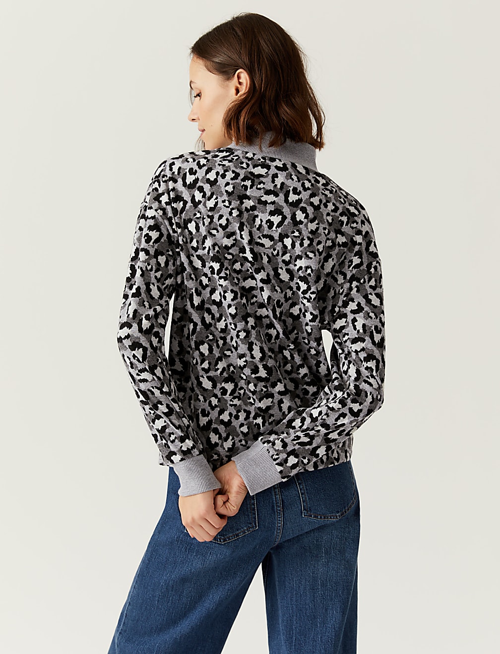 Printed High Neck Sweatshirt