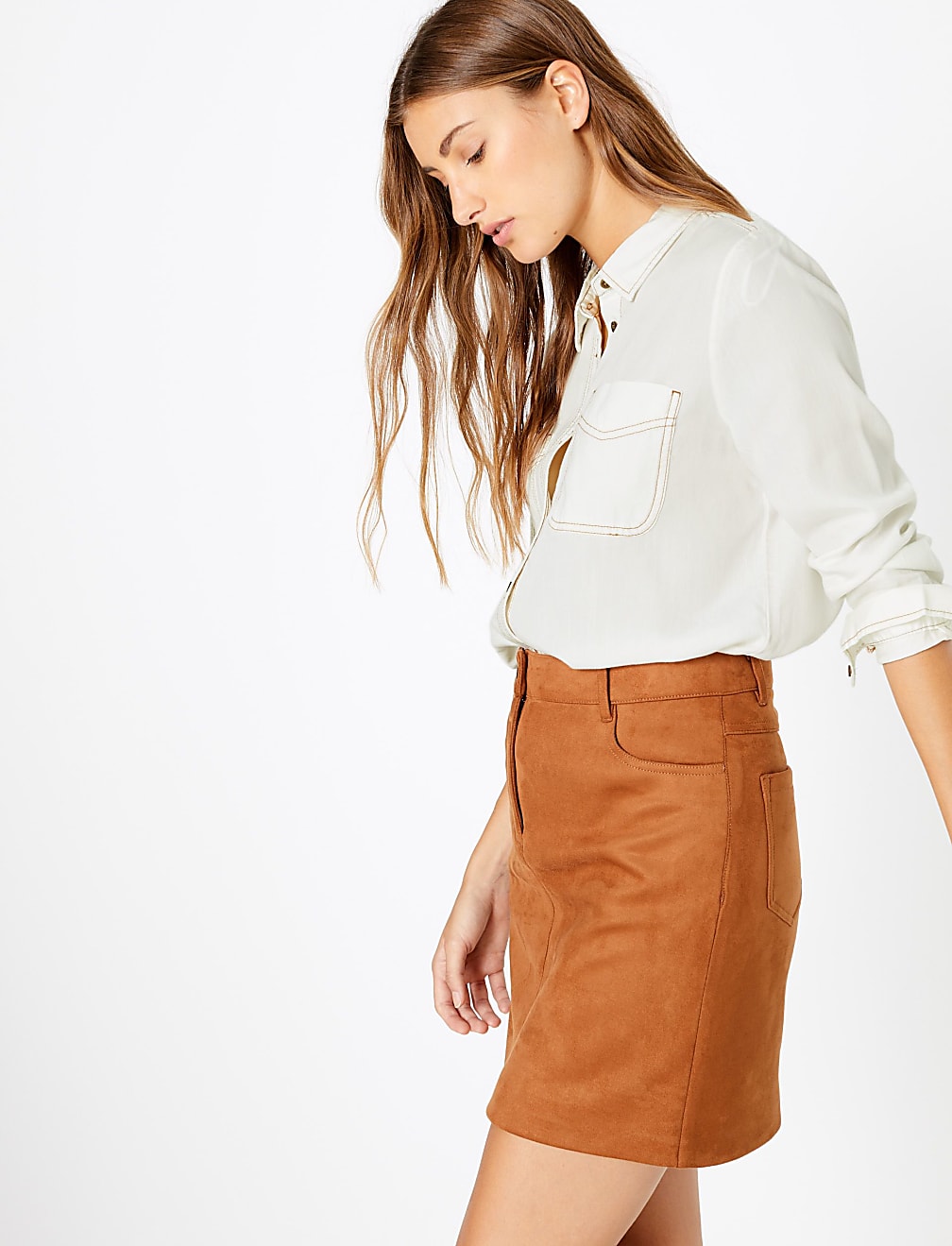 Tencel ™ Button Detailed Pocket Shirt