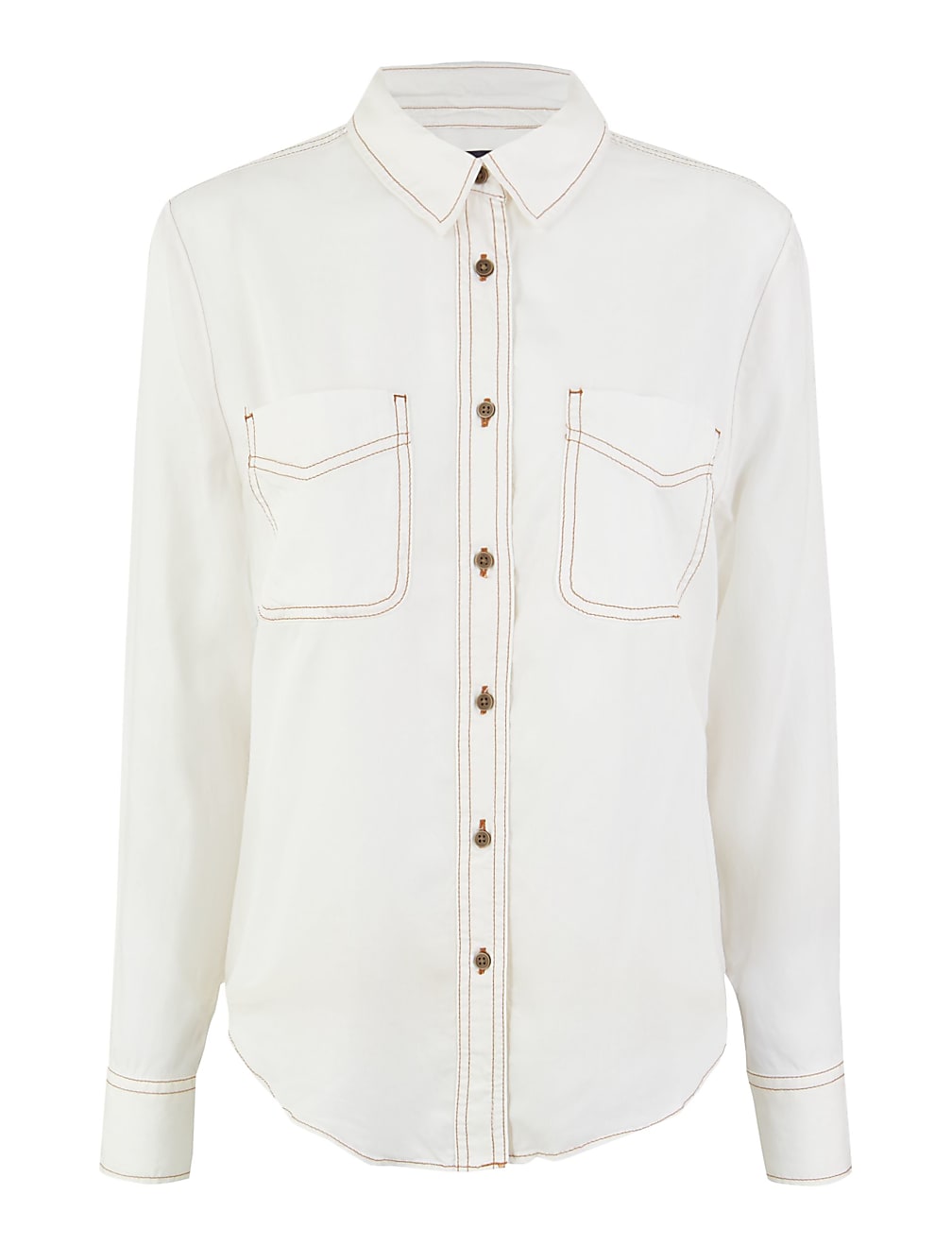 Tencel ™ Button Detailed Pocket Shirt