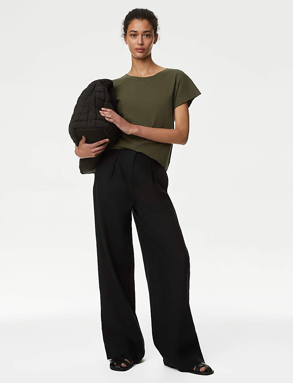Pure Cotton Everyday Fit Slash Neck T-shirt