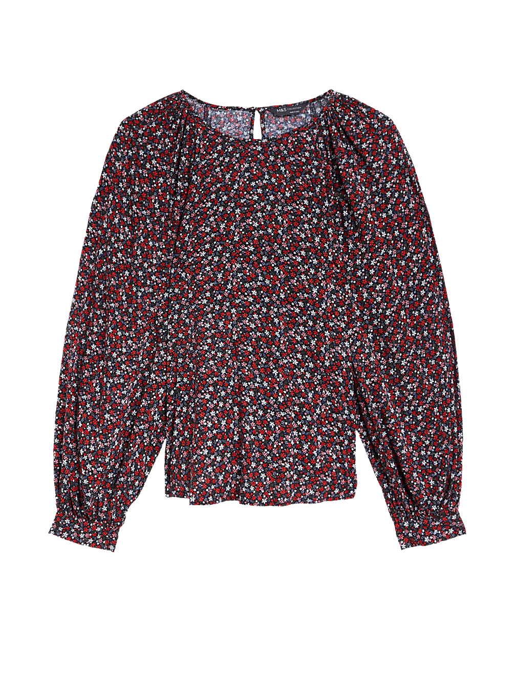 Printed Round Neck Blouse