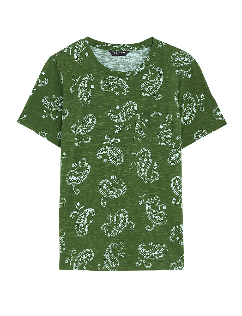 Pure Cotton Printed Pocket T-Shirt