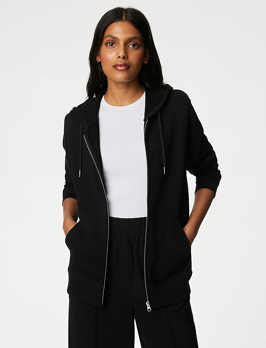 Pure Cotton Zip Up Hoodie