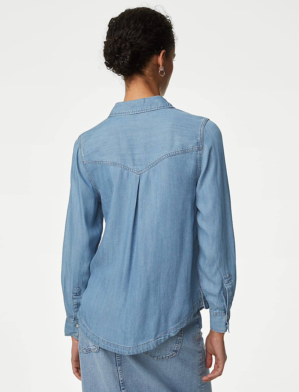 Lyocell Tea Dyed Collared Shirt
