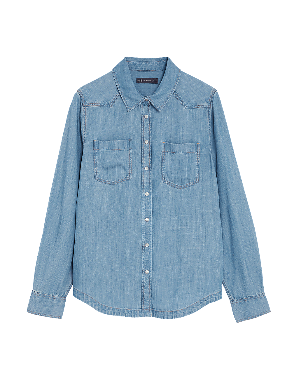 Lyocell Tea Dyed Collared Shirt