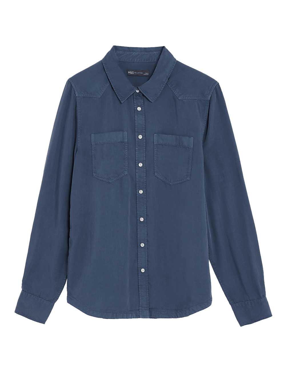 Lyocell Tea Dyed Collared Shirt