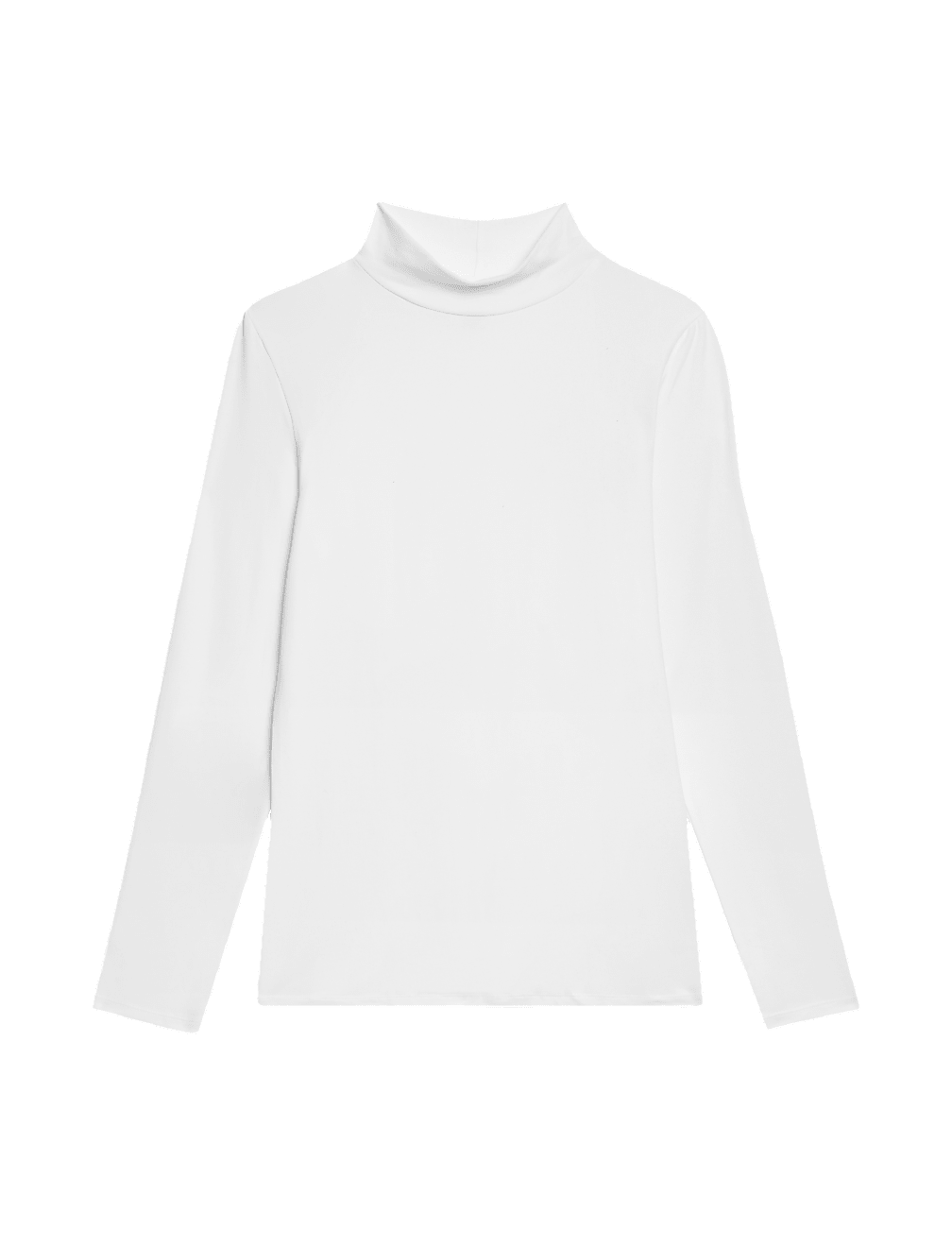 Cotton Rich Funnel Neck Slim Fit Top