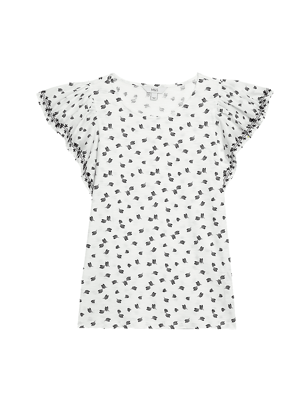 Pure Cotton Printed Embroidered Top