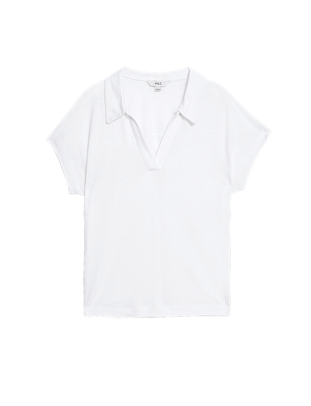 Linen Blend Collared Top