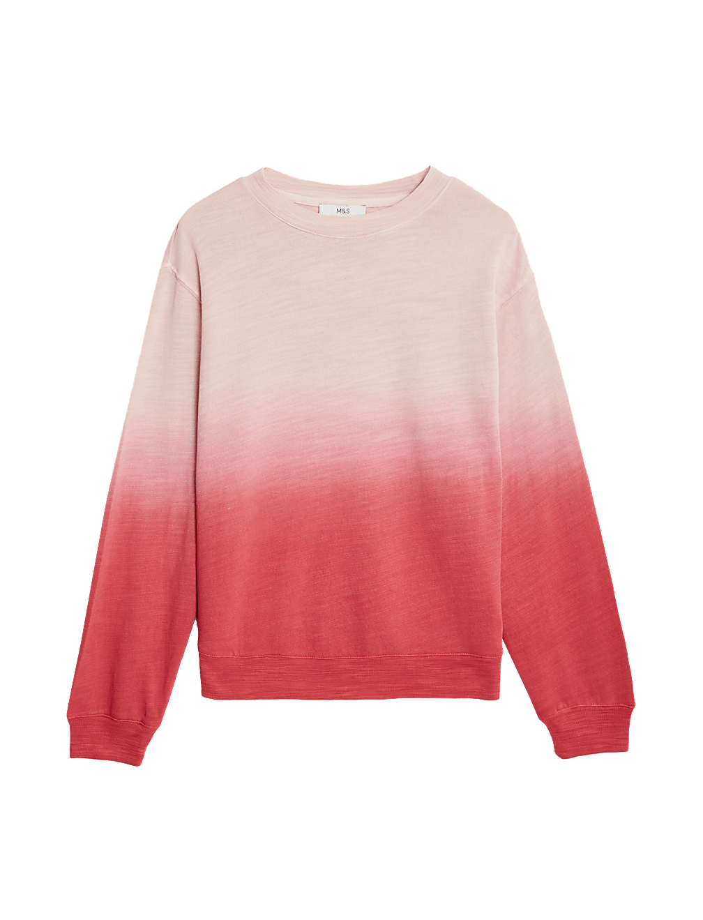 Pure Cotton Ombre Slub Sweatshirt