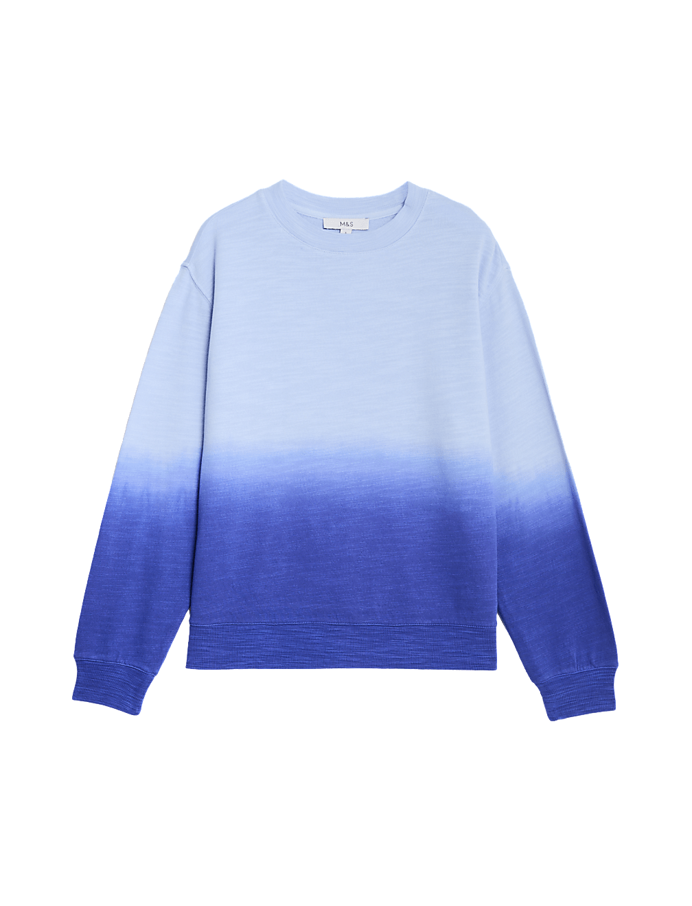 Pure Cotton Ombre Slub Sweatshirt
