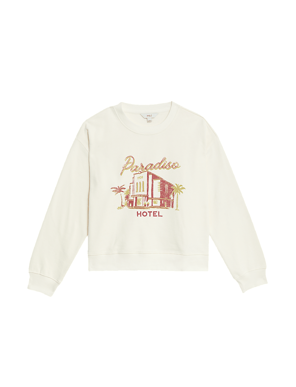 Pure Cotton Slogan Sweatshirt