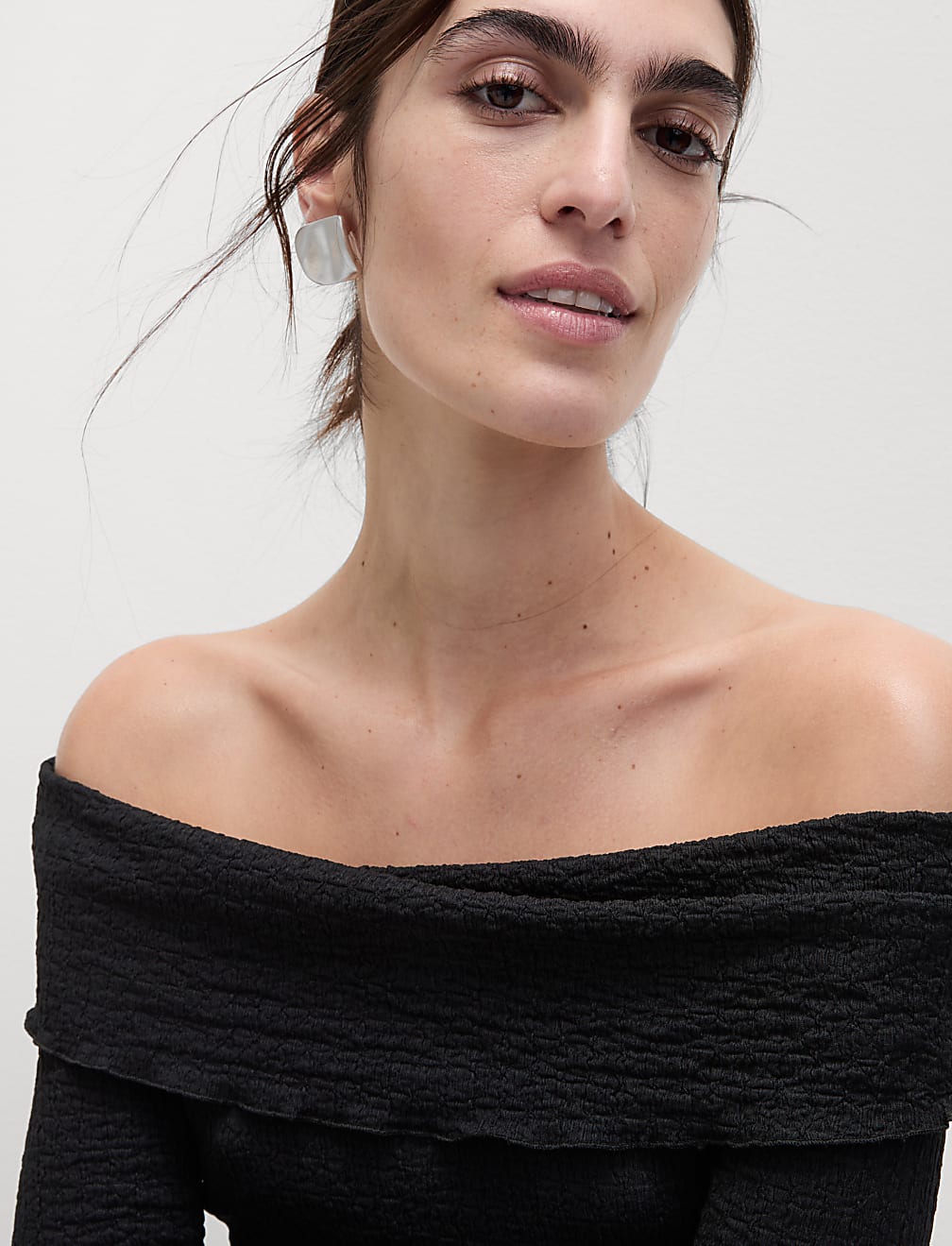 Textured Off The Shoulder Top
