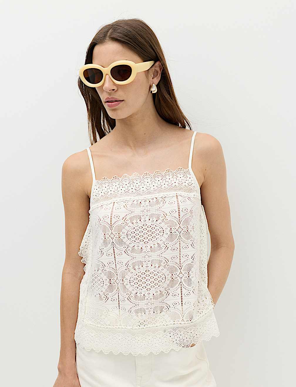 Broderie Cutwork Cami Top