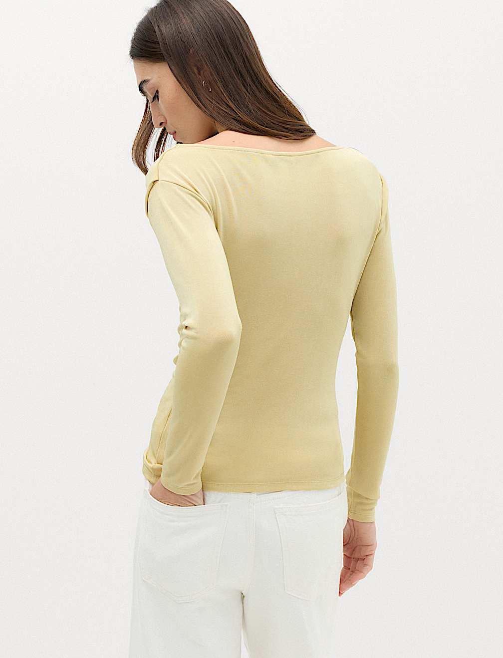 Slinky Asymmetric Neckline Top