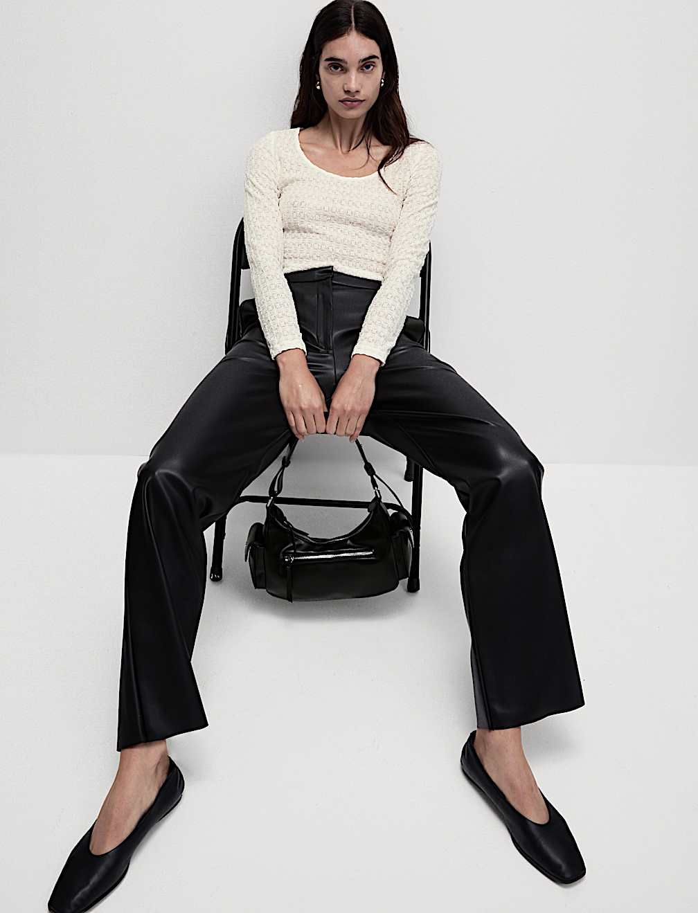 Textured Scoop Neck Top
