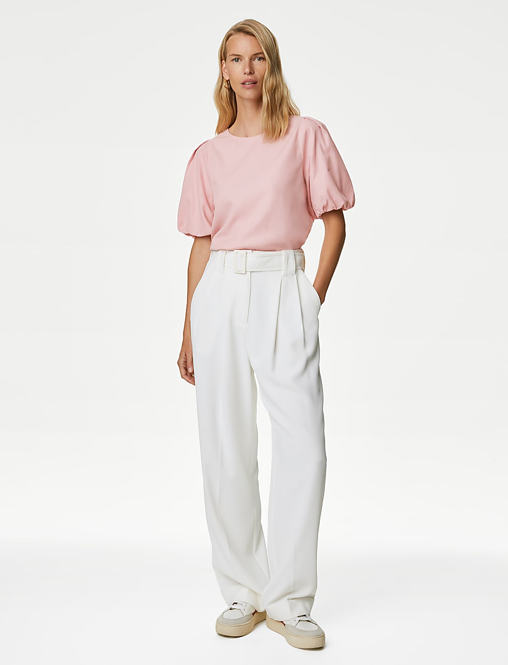 Pure Cotton Puff Sleeve Blouse