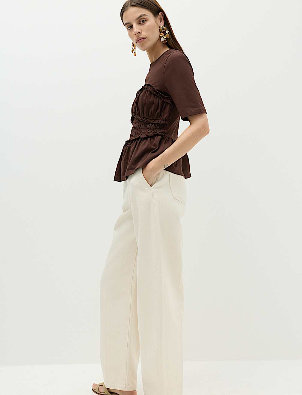 Pure Cotton Ruffle Top