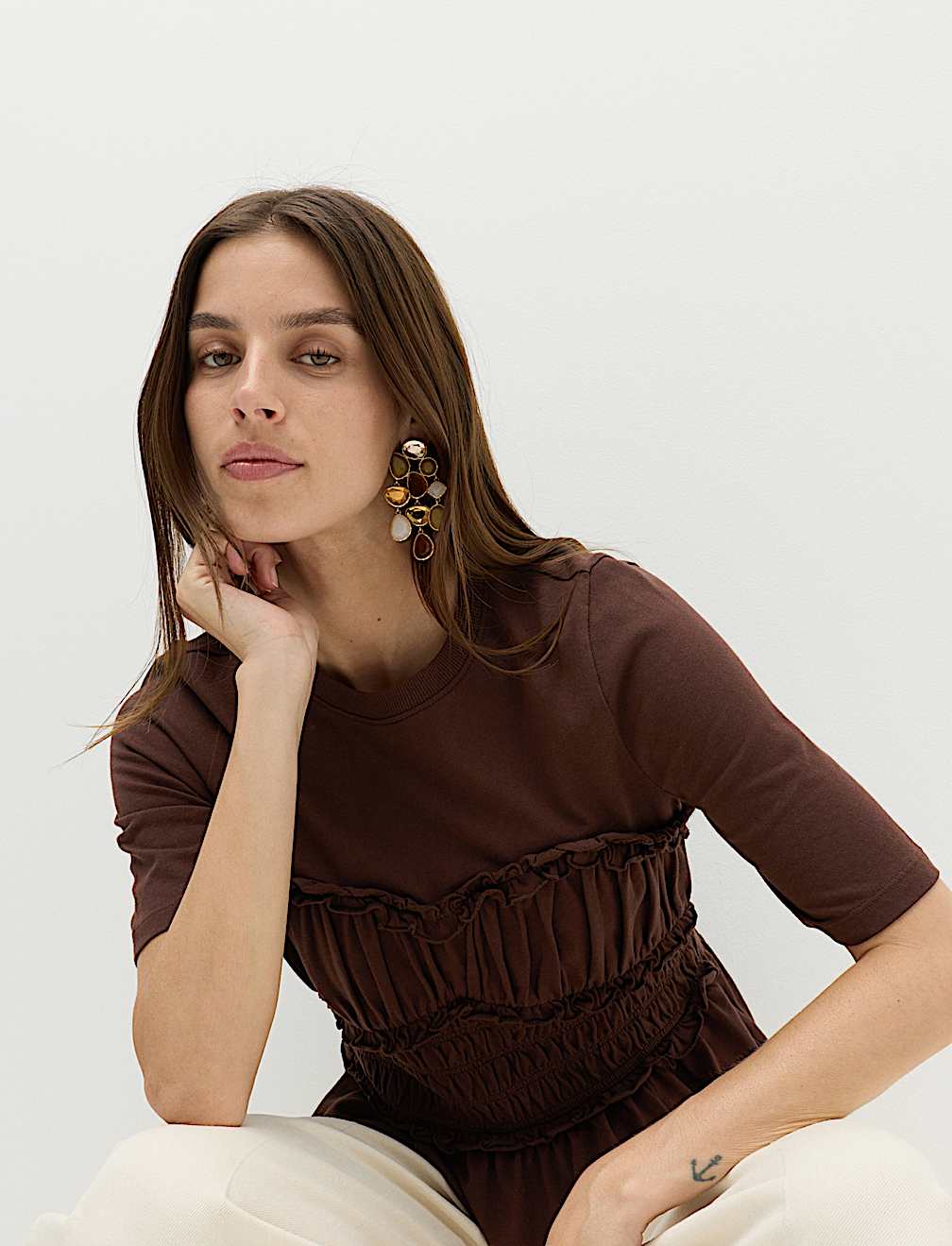 Pure Cotton Ruffle Top