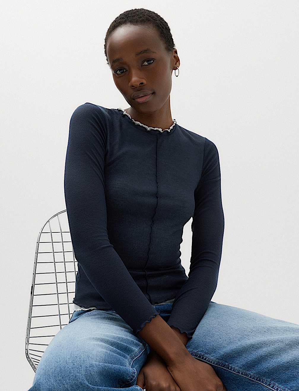 Double Layer Lettuce Hem Top