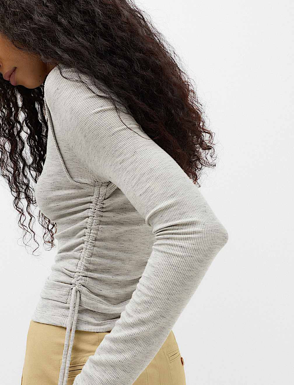 Double Layer Ruched Side Top
