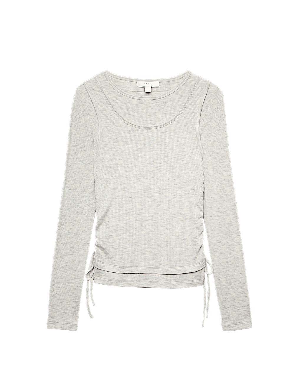 Double Layer Ruched Side Top