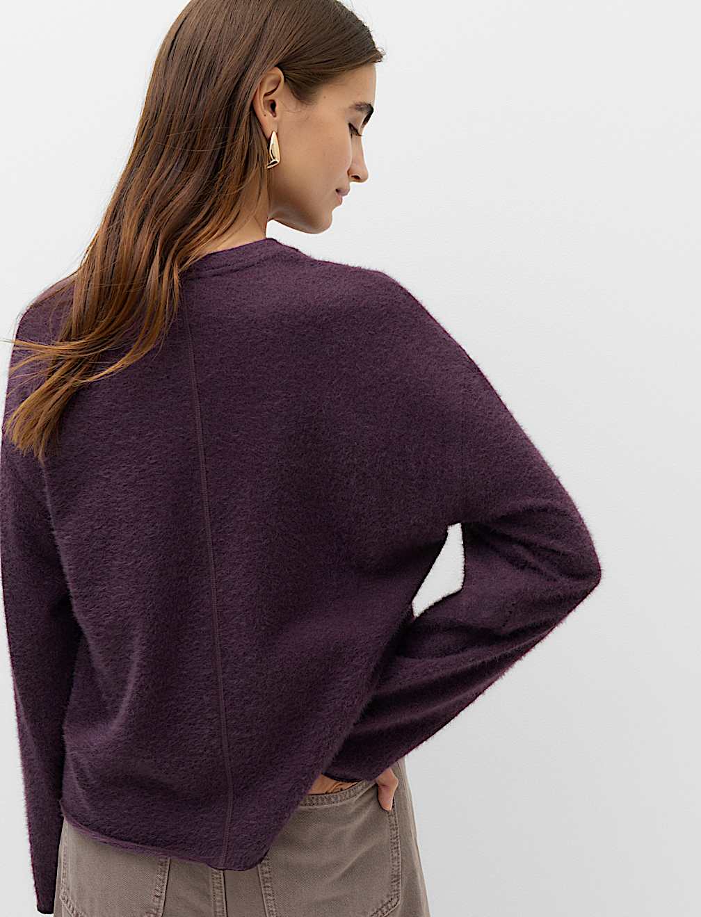 Cosy Eyelash Crew Neck Sweatshirt
