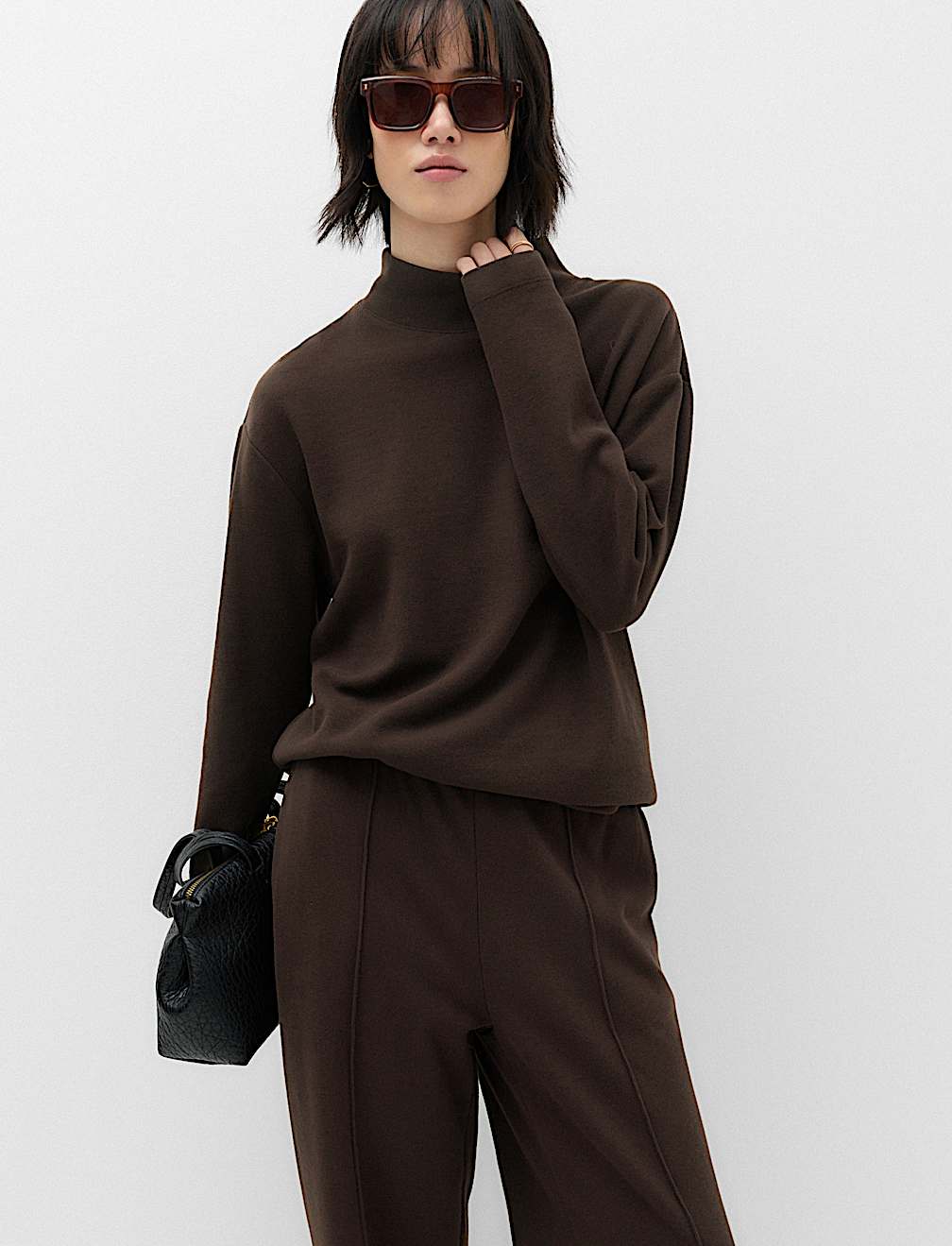 Cotton Rich Cosy Funnel Neck Top