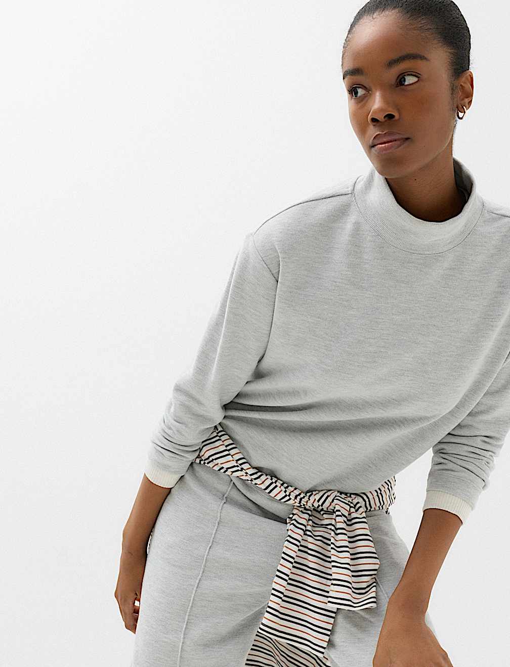 Cotton Rich Cosy Funnel Neck Top