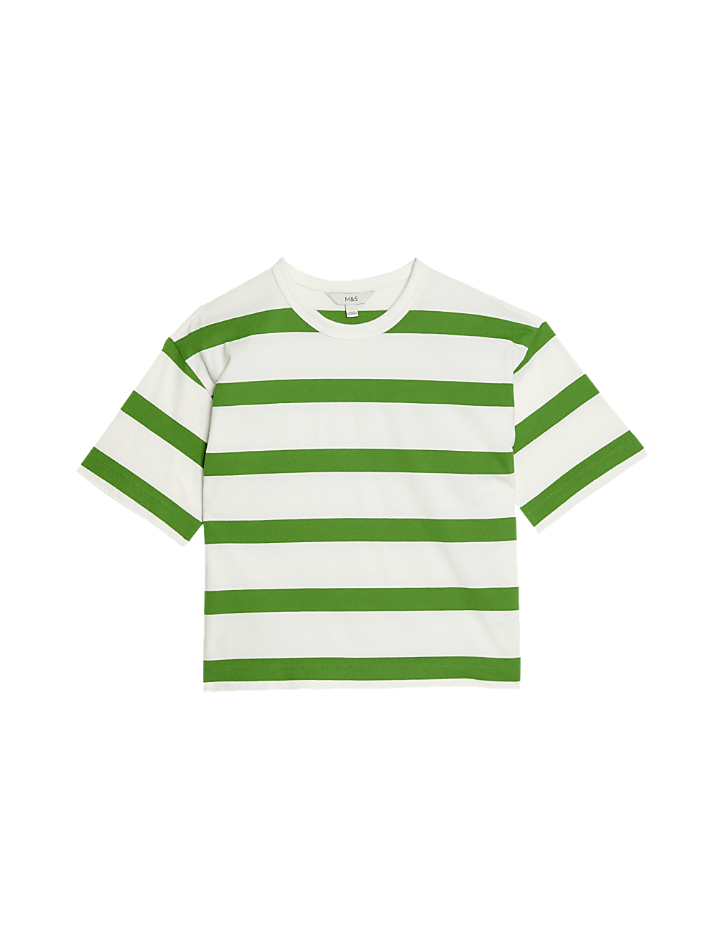 Pure Cotton Striped Boxy T-Shirt