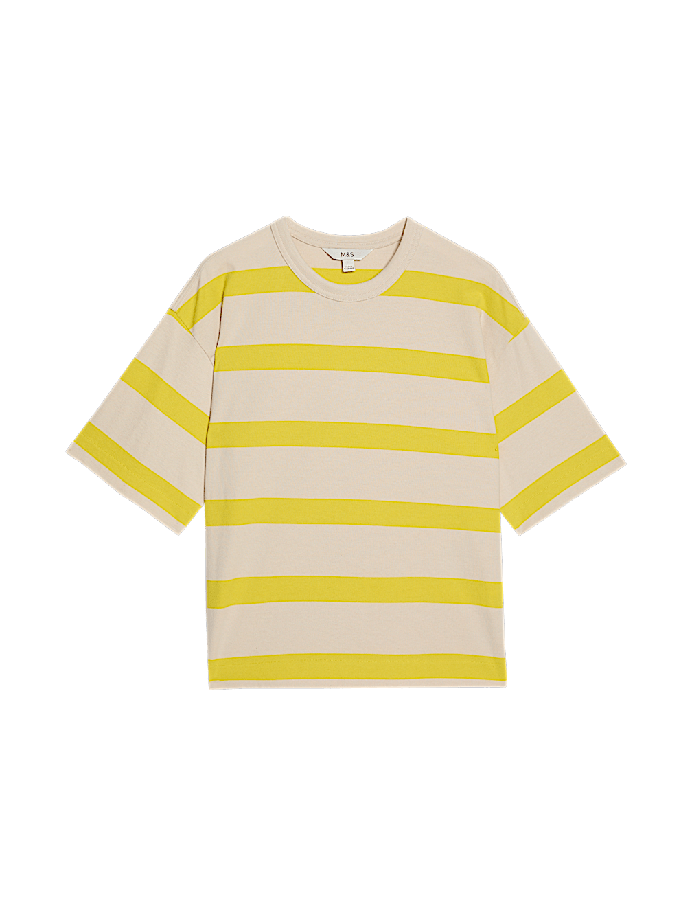 Pure Cotton Striped Boxy T-Shirt