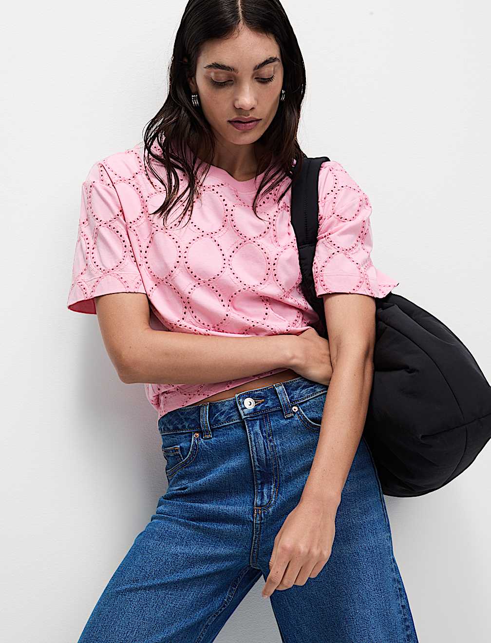 Cotton Rich Broderie T-Shirt