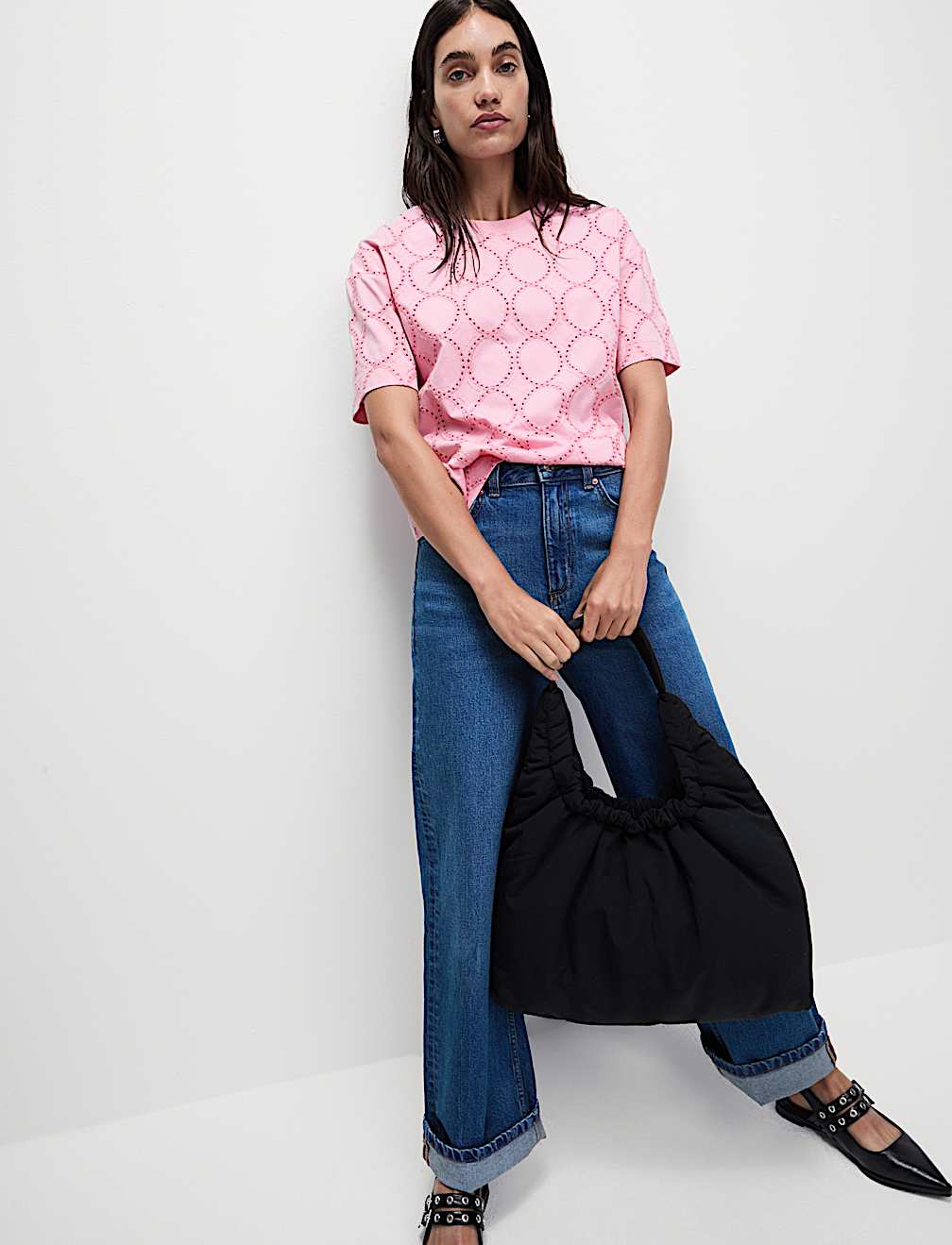 Cotton Rich Broderie T-Shirt