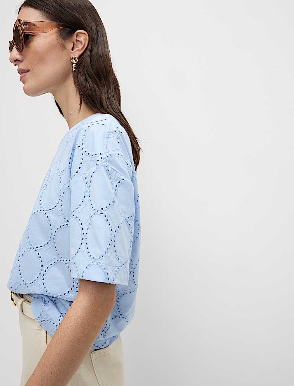 Cotton Rich Broderie T-Shirt