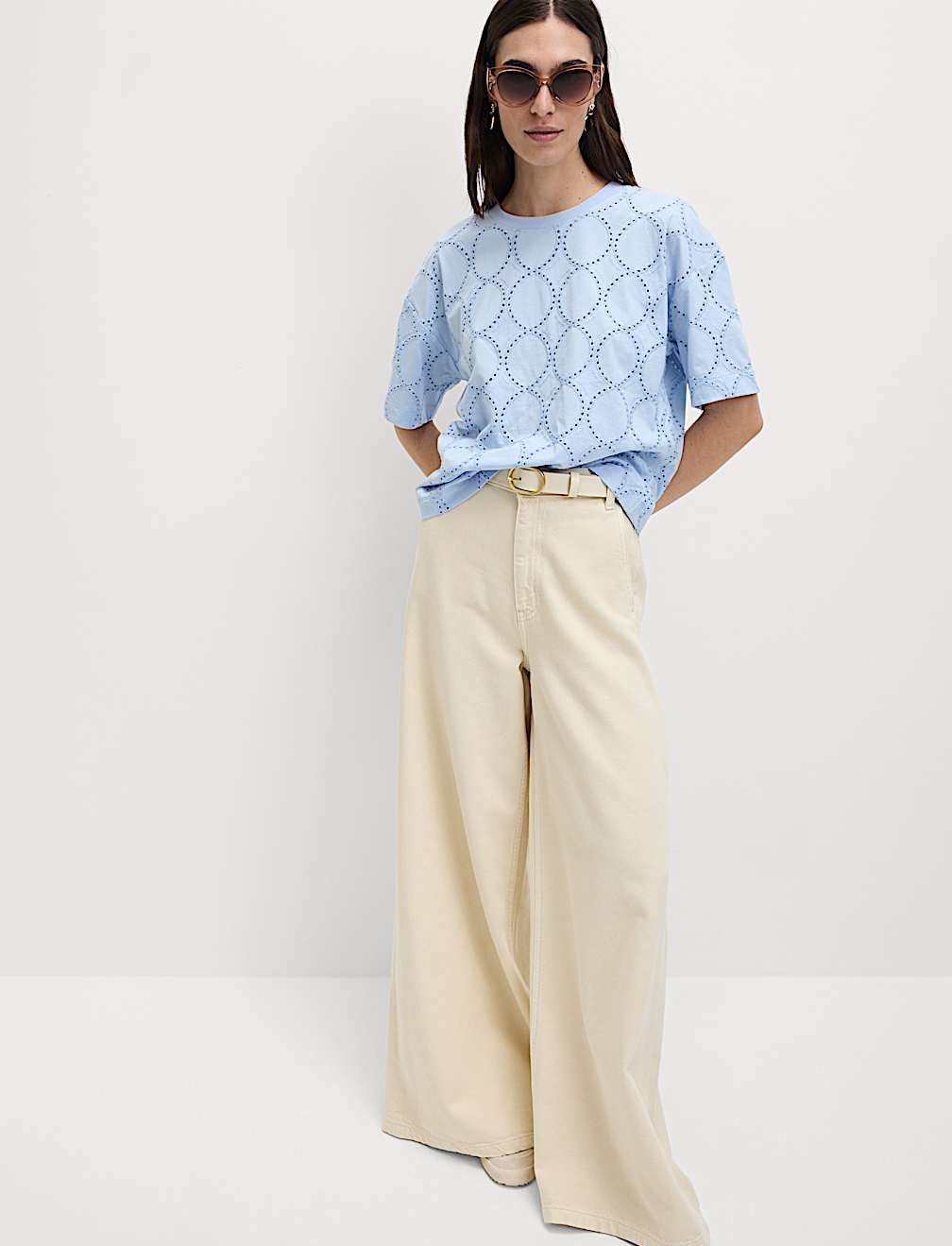 Cotton Rich Broderie T-Shirt