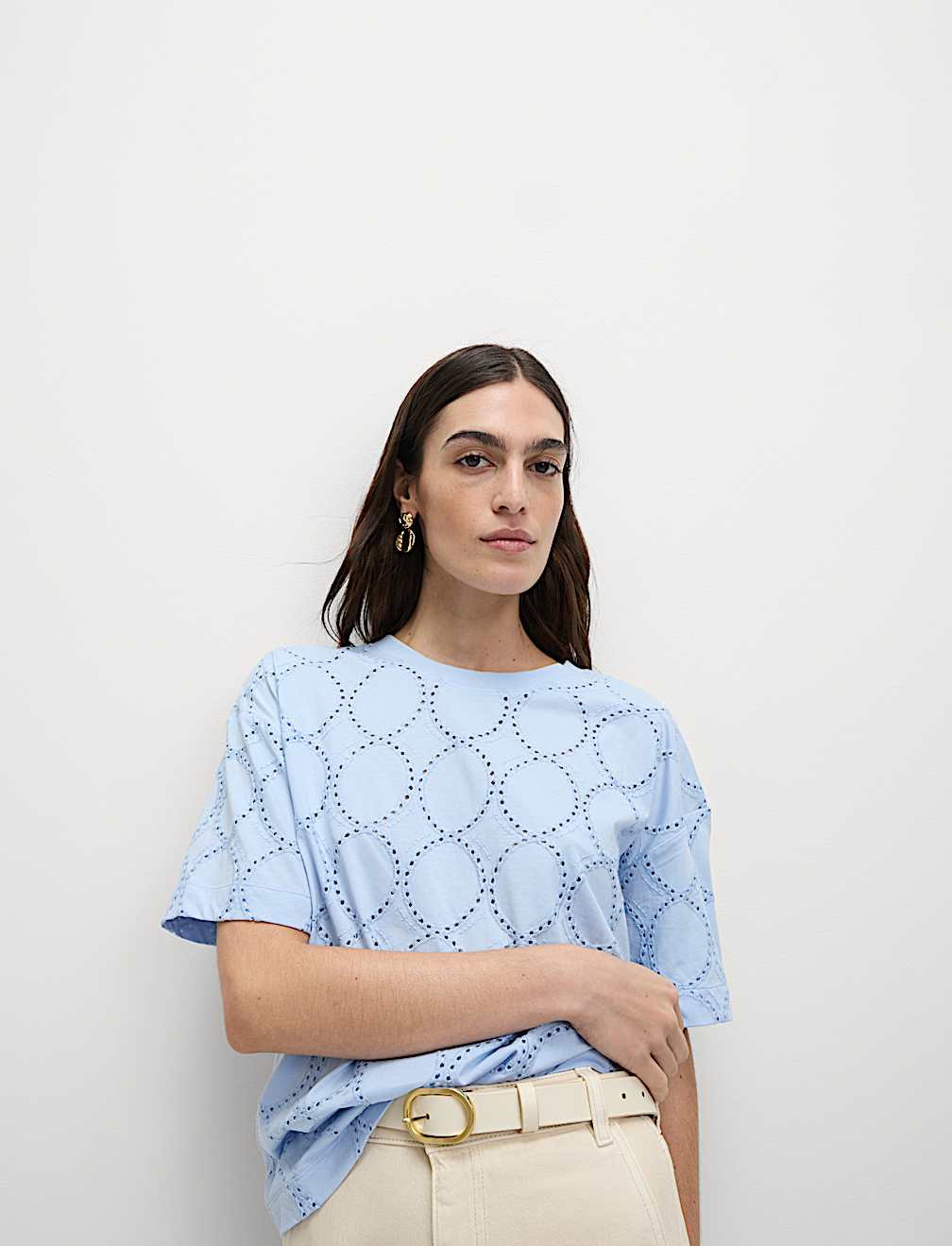 Cotton Rich Broderie T-Shirt